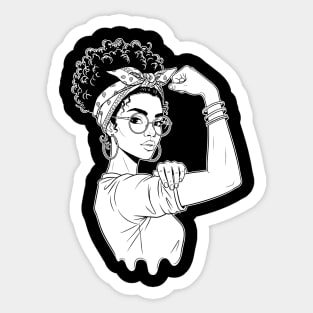 Fierce Black Rosie Riveter Flex Sticker